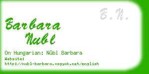 barbara nubl business card